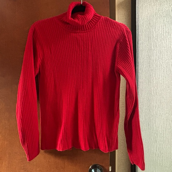 Talbots Sweaters - Talbots Holiday Red Cowl Neck Sweater